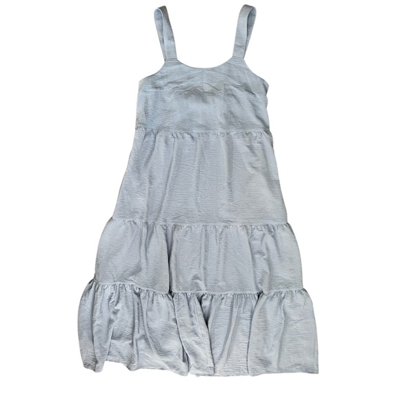 Black Bow Tiered Maxi Dress Blue Size Medium - Picture 2 of 9